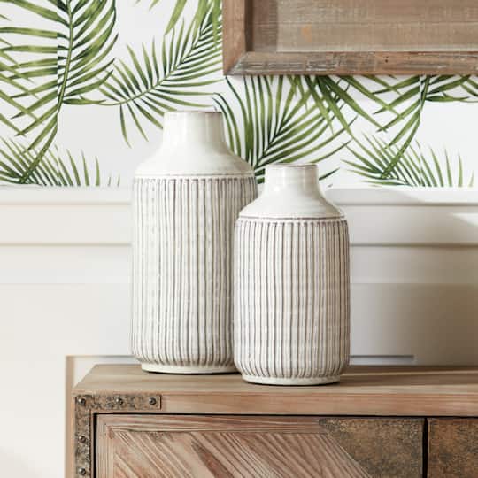 12.25" Gray Terracotta Vase